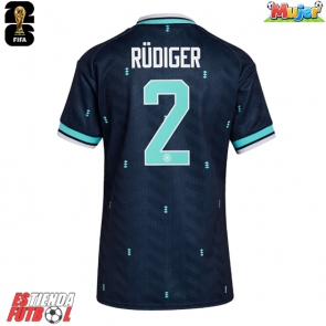Alemania Antonio Rudiger #2 Segunda Equipación Mujer Mundial 2026 Manga Corta